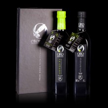 Coffret 2 bouteilles 750 ml d'Huile d'olive Extra vierge - PICUAL+ARBEQUINA