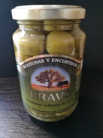 Olives manzanilla à l'ail
